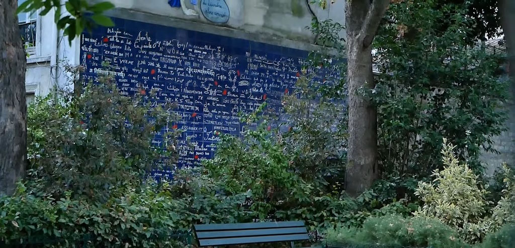 Paris - Montmartre - Le mur dans je t'aime