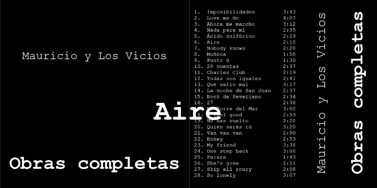 Aire - Mauricio y Los Vicios - Obras completas