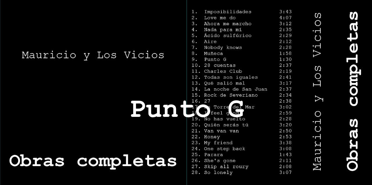 Punto G - Mauricio y Los Vicios - Obras completas