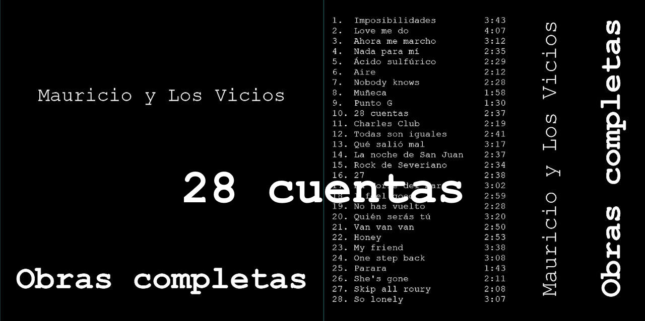 28 cuentas - Mauricio y Los Vicios - Obras completas