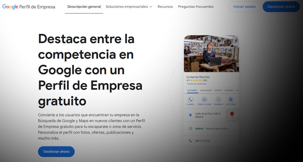 Google My Business: creación y optimización