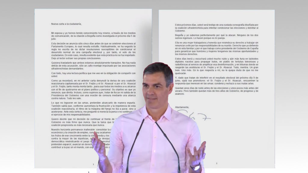 Segunda Carta a la ciudadanía de Pedro Sánchez
