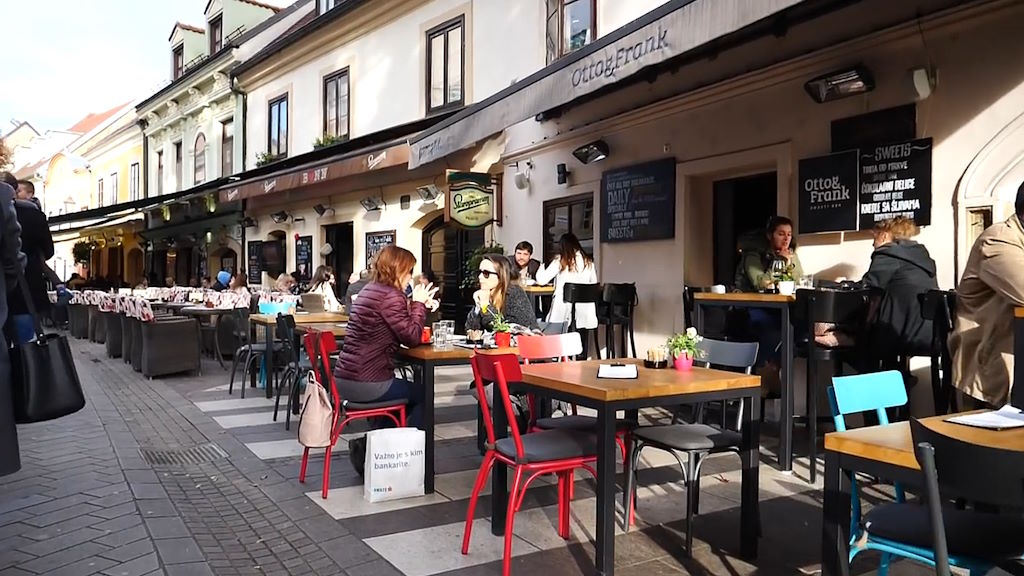 Cafeterías y restaurantes en el centro de Zagreb