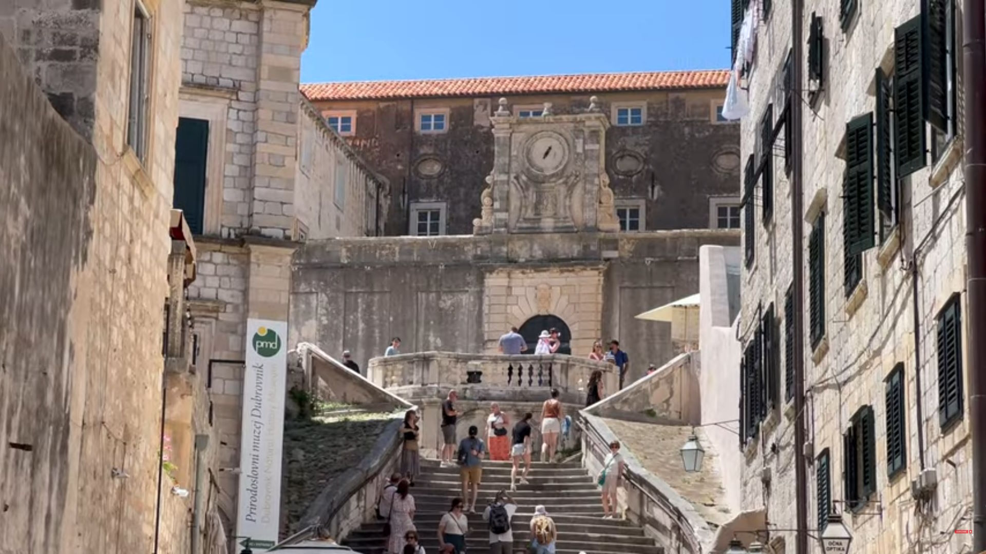 Escalinata de Dubrovnik donde tiene lugar la escena de El paseo de la vergüenza en la serie Juego de tronos