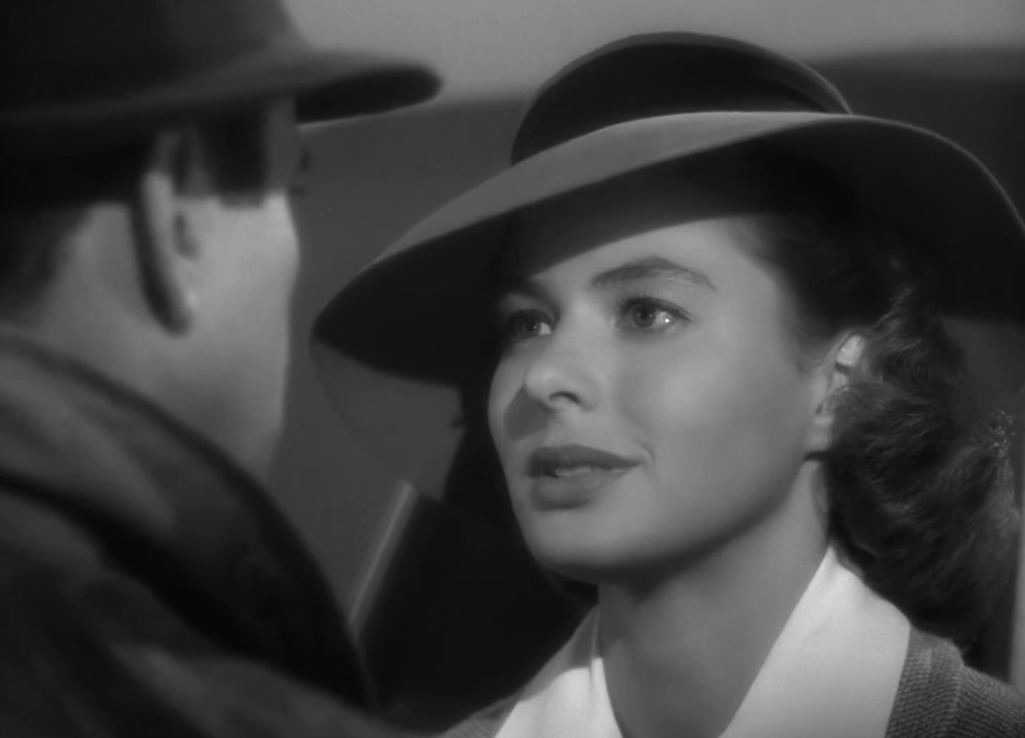 Ingrid Bergman en la escena final de Casablanca en 1942