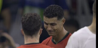 Ronaldo llora tras fallar un lanzamiento de penalti frente a Eslovenia