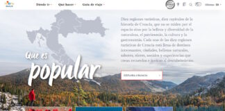 Versión en español de la página principal de Turismo de Croacia