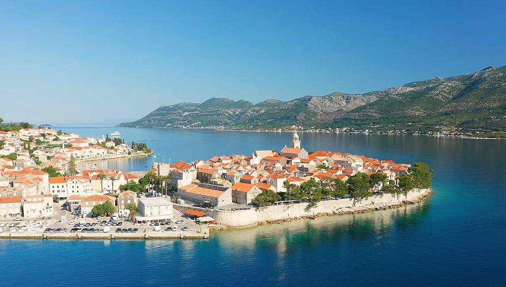 Vista aérea de Korcula