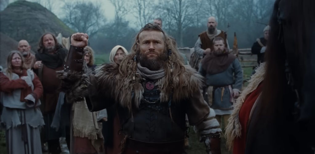 Captura de una película sobre unos vikingos daneses antes de lanzarse sobre Inglaterra