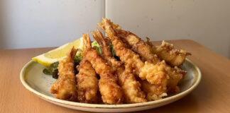 Tempura de camarones