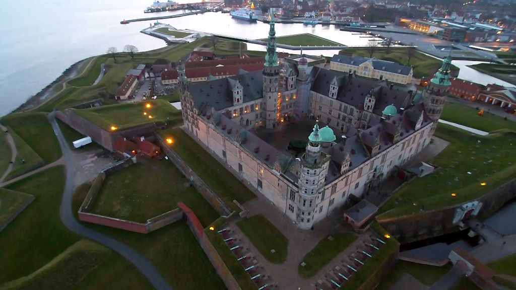 Vista aérea del castillo de Kronborg