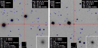 Imagen del astrónomo Filipp Romanov que confirma el acercamiento del cometa