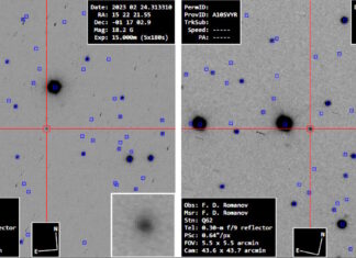 Imagen del astrónomo Filipp Romanov que confirma el acercamiento del cometa