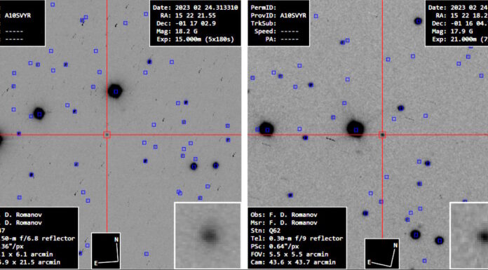 Imagen del astrónomo Filipp Romanov que confirma el acercamiento del cometa