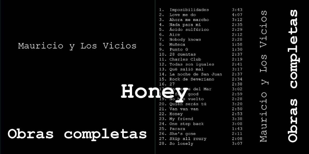 Honey - Mauricio y Los vicios - Obras completas