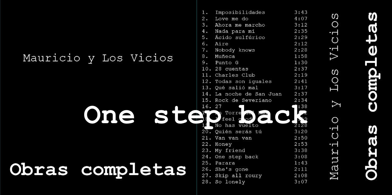 One step back - Mauricio y Los Vicios - Obras completas