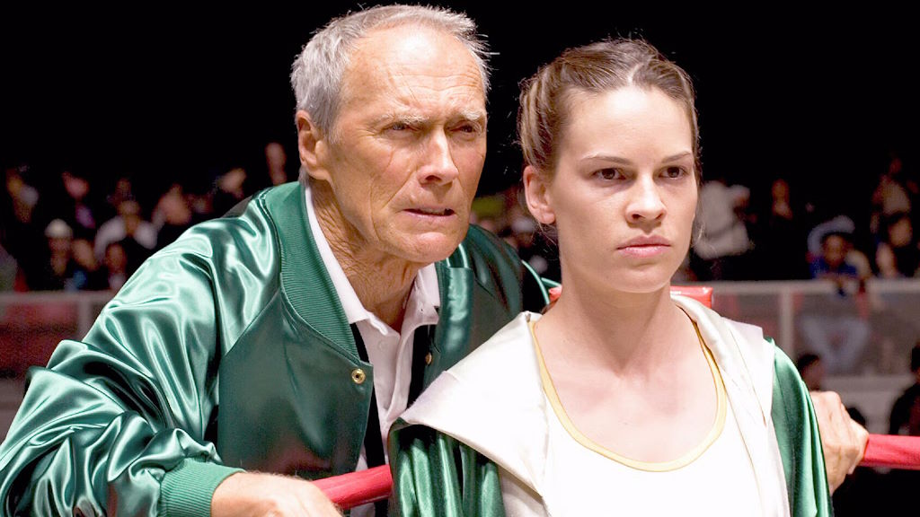 Clint Eastwood y Hillary Swank en Million Dollar Baby