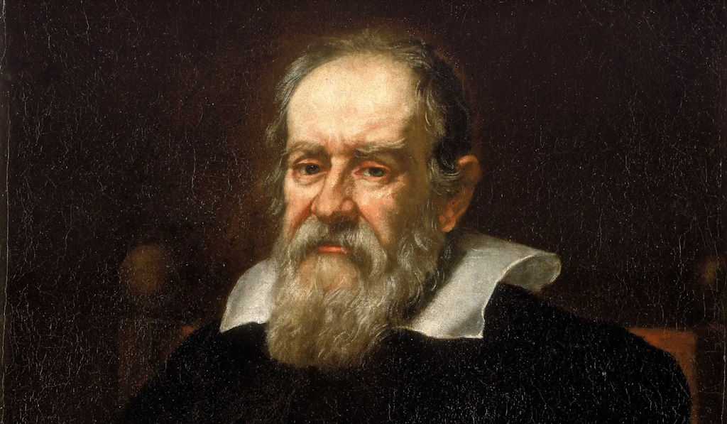 Fragmento del retrato de Galileo Galilei por Justus Sustermans