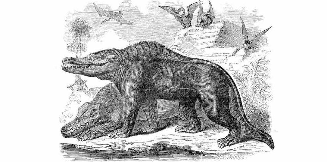 Así imaginó William Buckland el megalosaurus