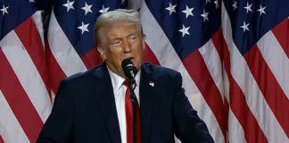 Donald Trump en su discurso de ganador en las elecciones presidenciales de 2024