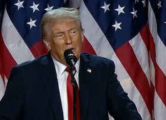 Donald Trump en su discurso de ganador en las elecciones presidenciales de 2024