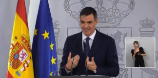 Pedro Sánchez soltando otra sarta de sandeces como es habitual