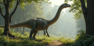 Posible aspecto de un plateosaurus