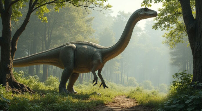 Posible aspecto de un plateosaurus