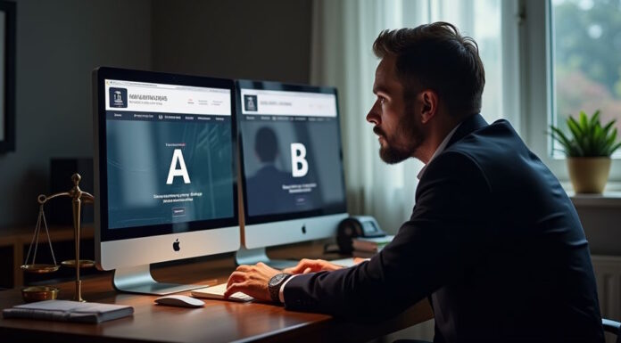 Test A/B de una página web de abogados