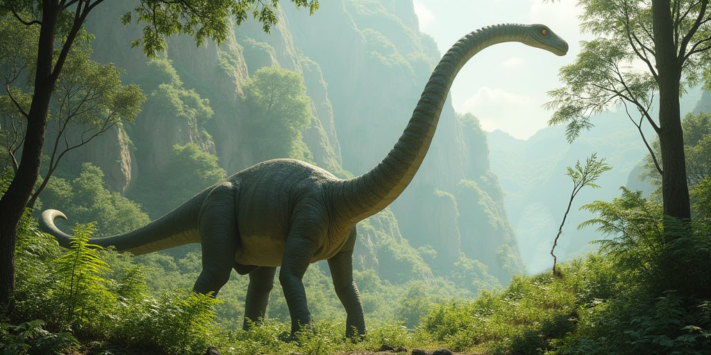 Posible aspecto de un diplodocus